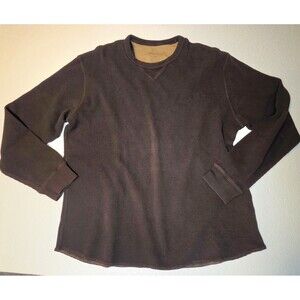 Eddie Bauer Brown Men's Waffle-knit Thermal Crewneck